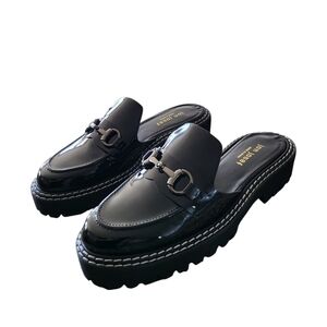 Jon Josef Patent Leather Mule Loafers – Size 40 (Black)